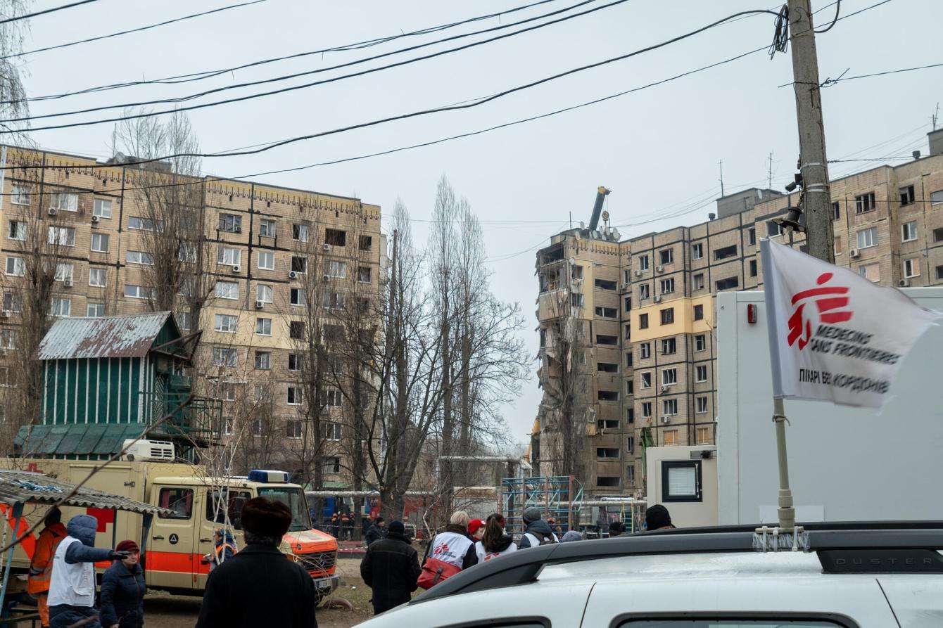 MSF mobile clinics in the scene of the Dnipro attack