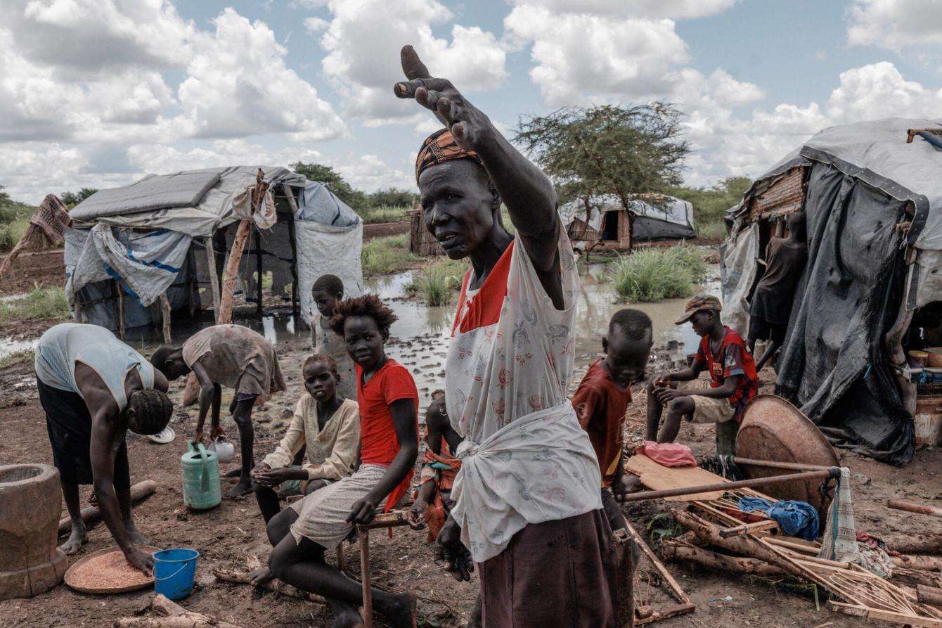 Displaced people in Abyei, South Sudan