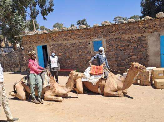 MSF Team travel by camels to reach far communities