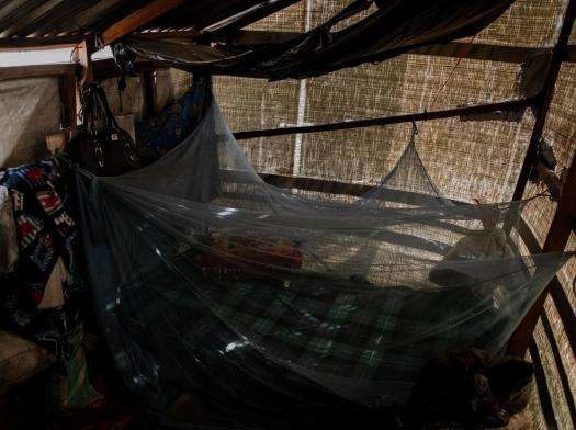 Shiana's tent in Mbawa camp, Nigeria.