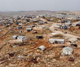 Camp for displaced people in northwest Syria.