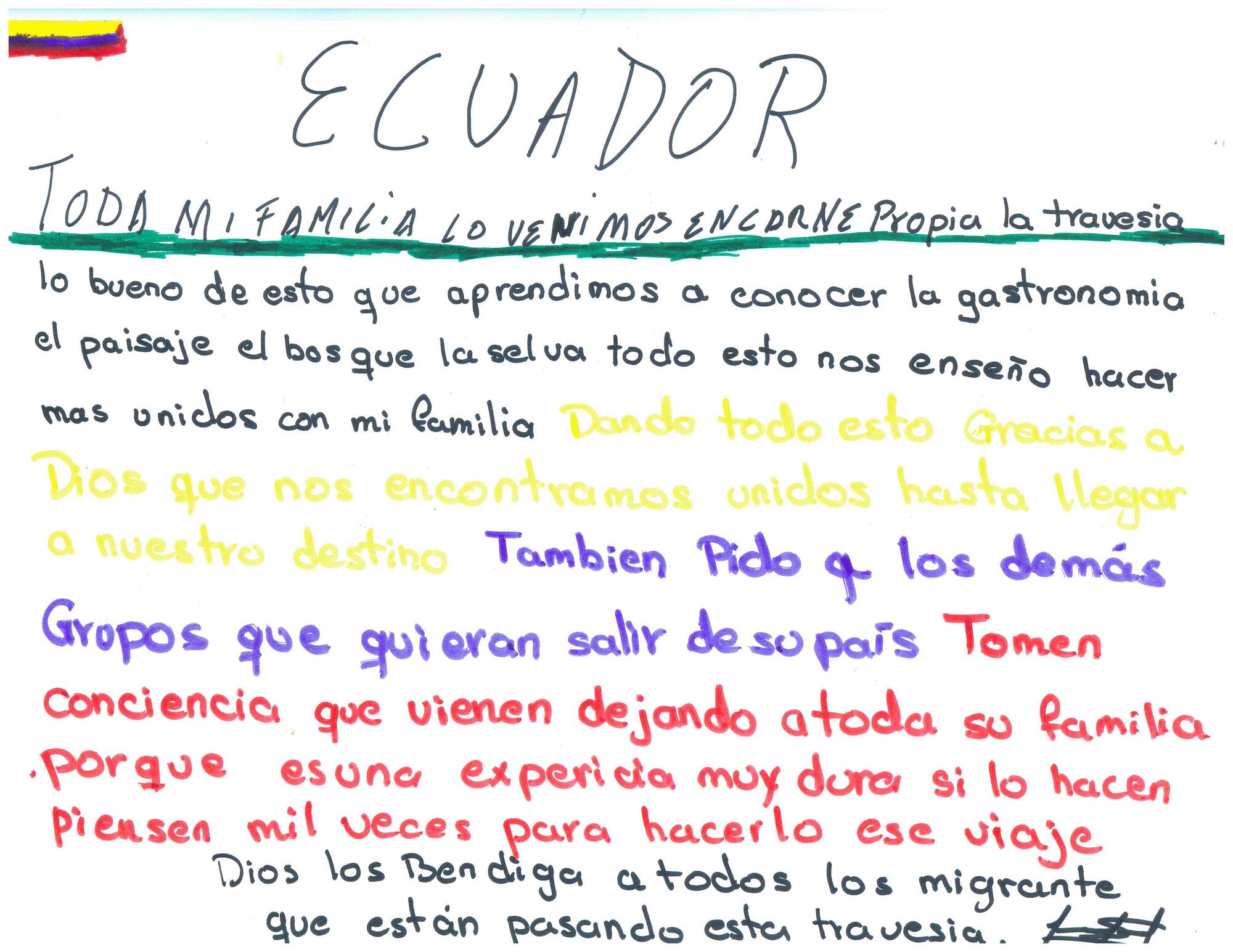 Colorful stories: migrants draw their experiences on the road through Central America