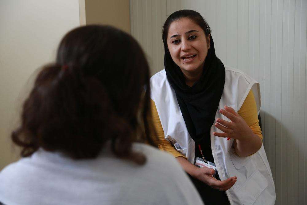 Alma is a 16 year old girl from Syria who is receiving counselling from MSF in Domeez refugee camp, northern Iraq