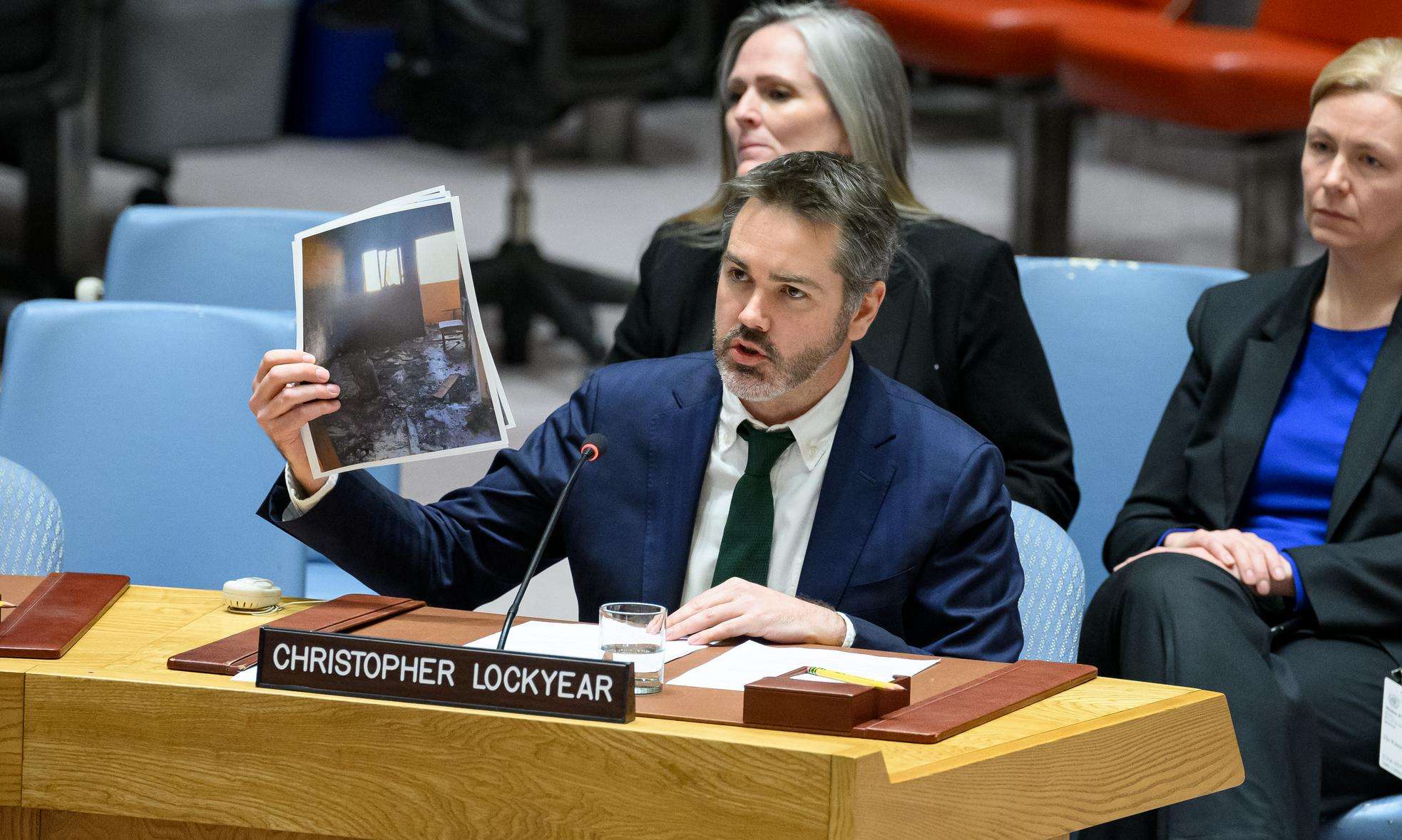 MSF secretary general Christopher Lockyear gives an address at the UN Security Council about Gaza.