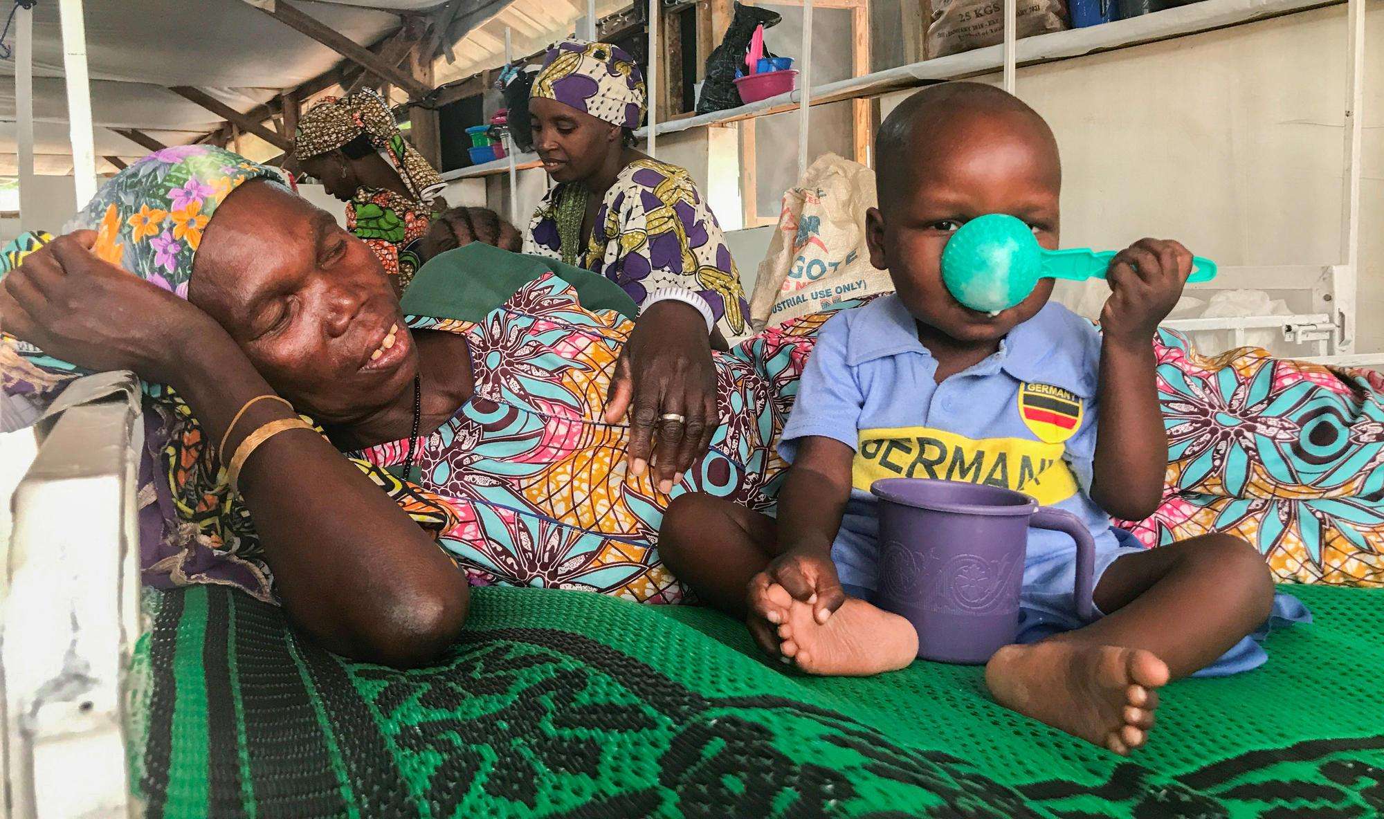 Three-year-old Mohammed Sani was treated for malnutrition at Magaria district hospital in Niger's Zinder region.