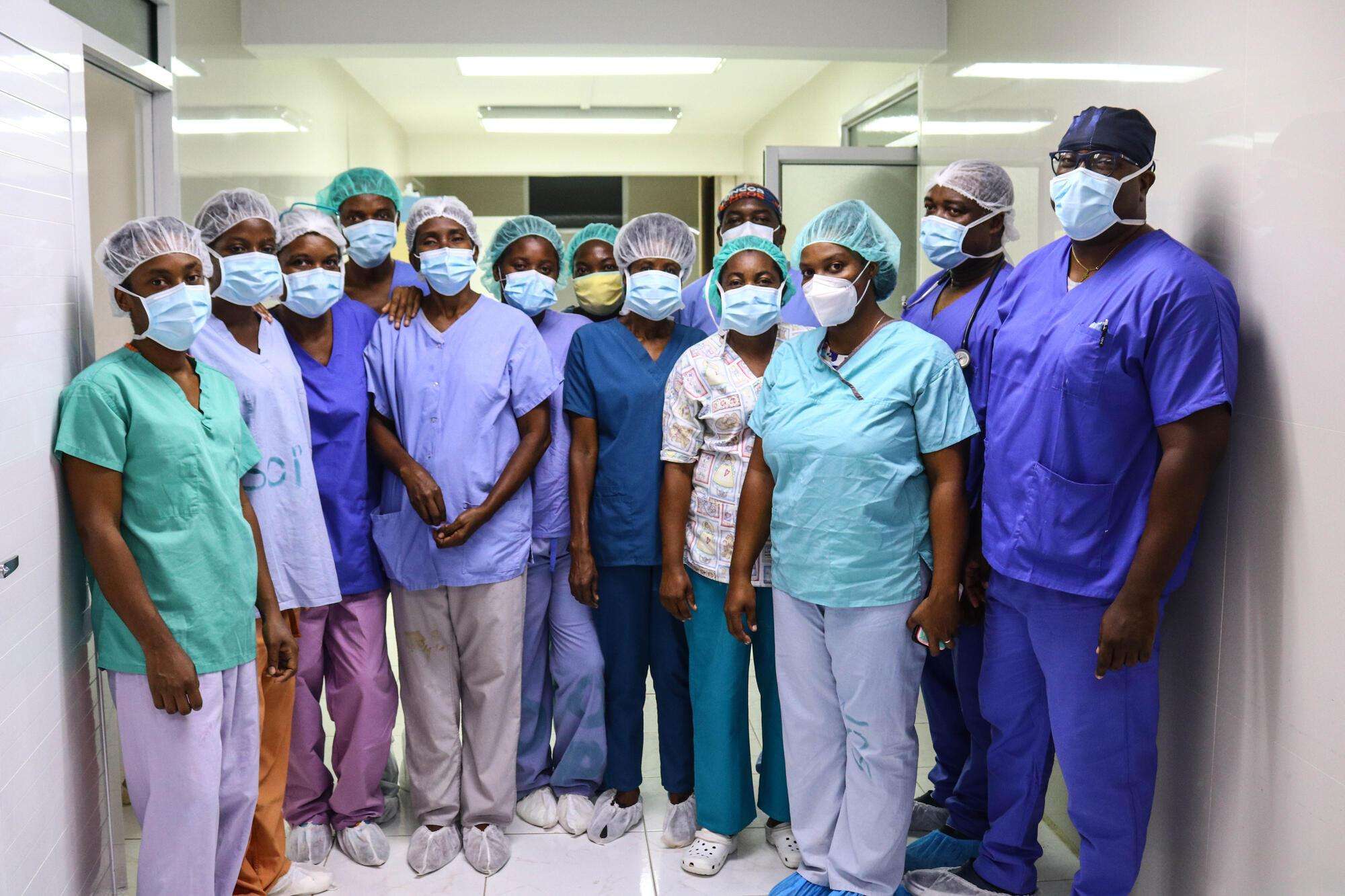 Haiti earthquake - St Antonine hospital staff in Jérémie