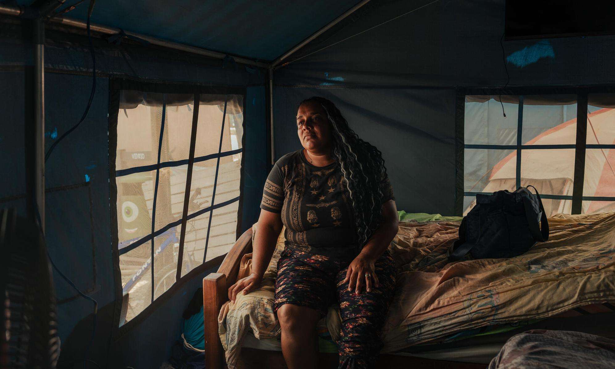 Ashley lives in a temporary encampment outside Mare Abajo, a housing complex that partially collapsed during the twin earthquakes in Venezuela.