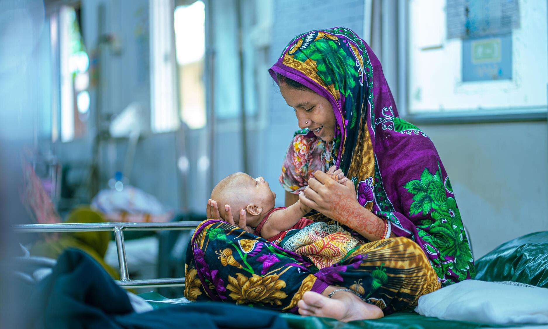 A person receiving humanitarian medical care
