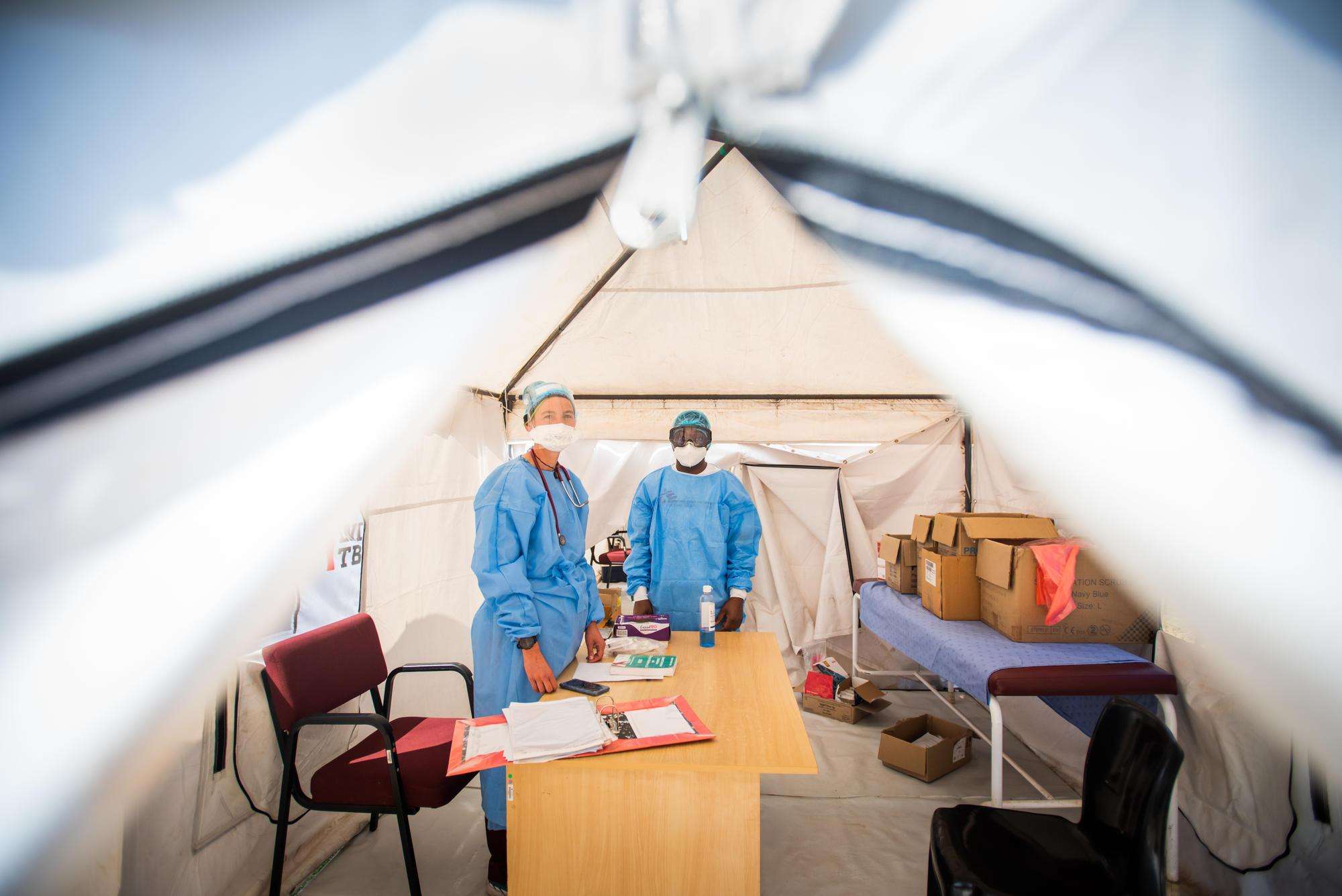 MSF’s COVID-19 field hospital; in Mbongolwane in KwaZulu-Natal
