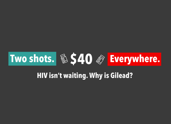 Lenacapavir: Two Shots. $40. Everywhere.