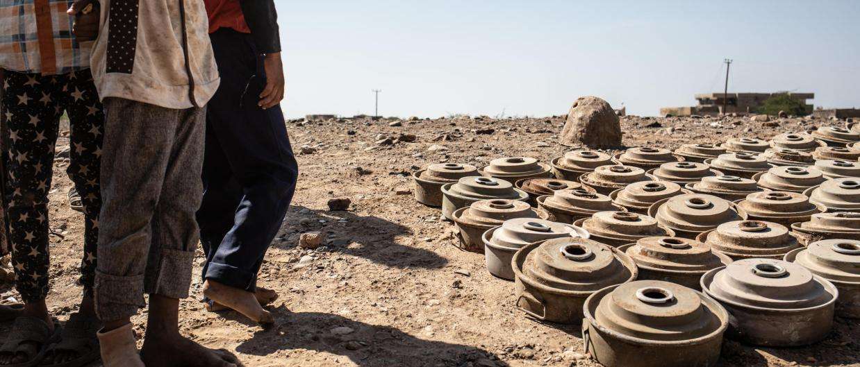 Land mines in Taiz and Hodeidah governorates