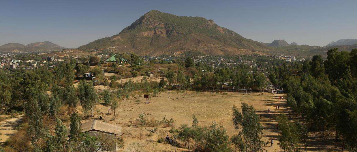 Panoramic view of the town of Adwa, in Tigray, northern Ethiopia