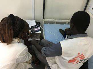 An ultrasound in Malakal, South Sudan 