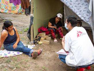 MSF runs health promotion activities at the asylum seekers camp in Matamoros, Mexico.