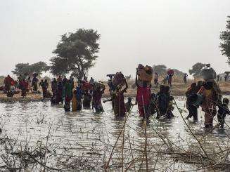 People flee from Rann Nigeria to Bodo Cameroon after an attack on January 14
