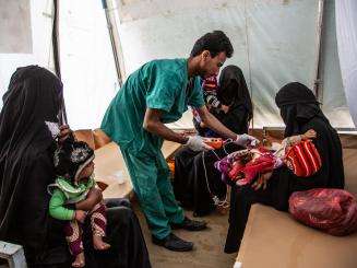 Cholera response in Khamer, Amran hospital