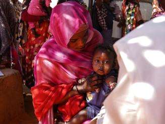 A mother and child at Zamzam camp in North Darfur, Sudan.
