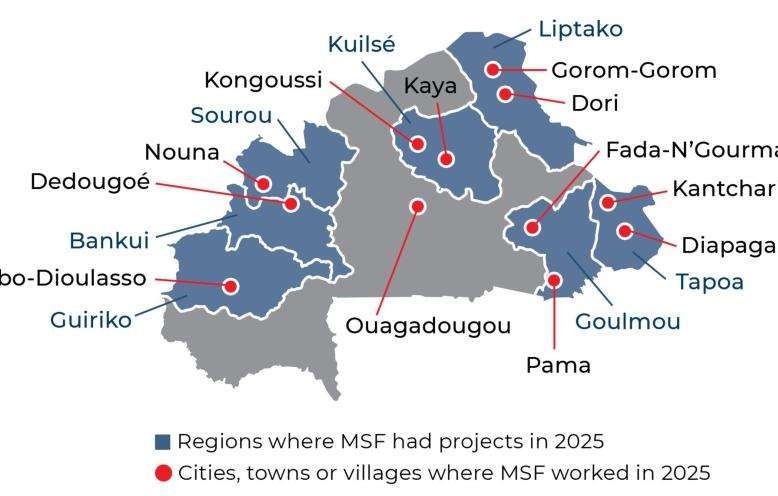 Burkina Faso IAR 2025 map