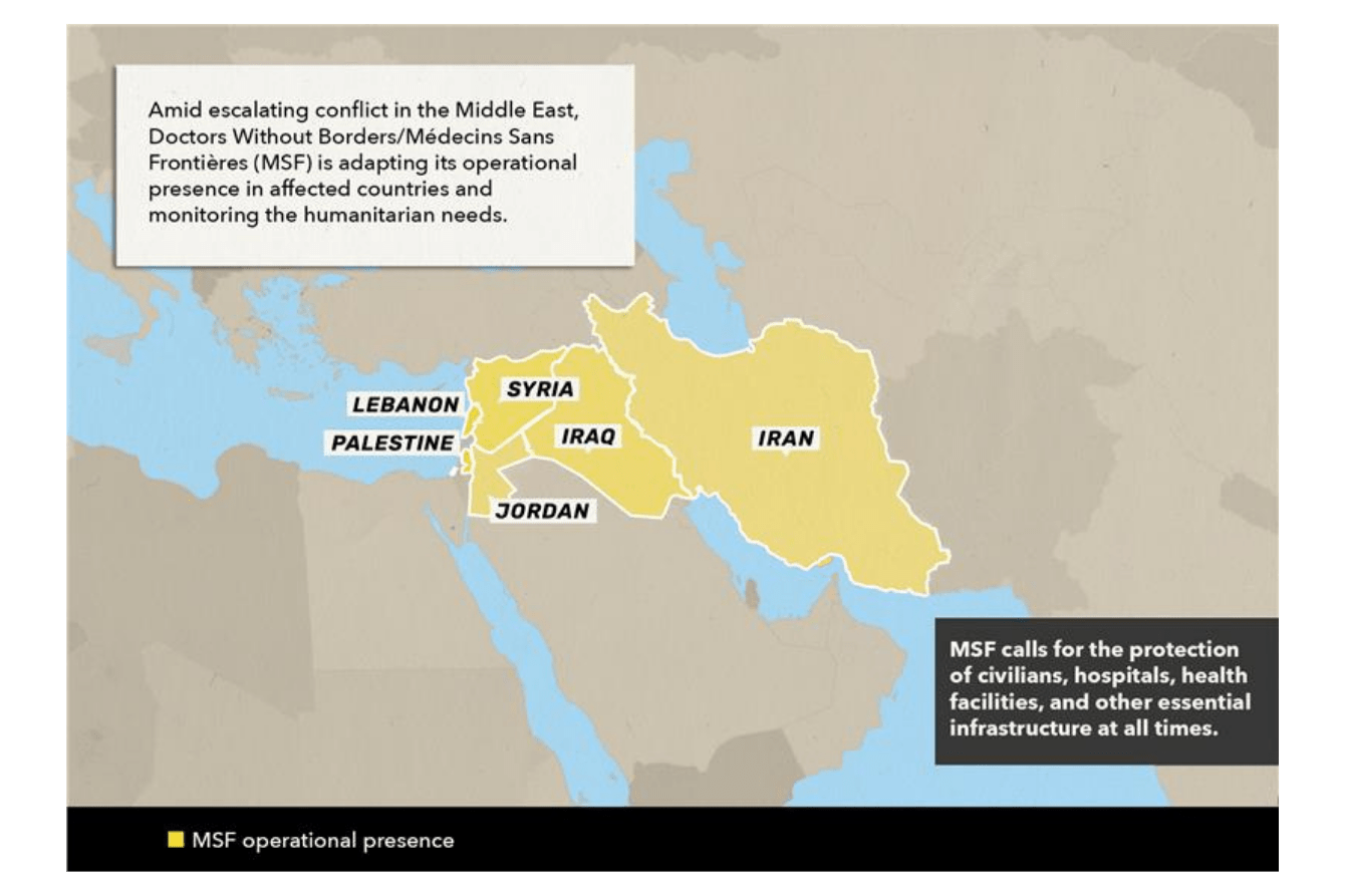 MSF alarmed by escalating conflict in the Middle East | Doctors Without ...
