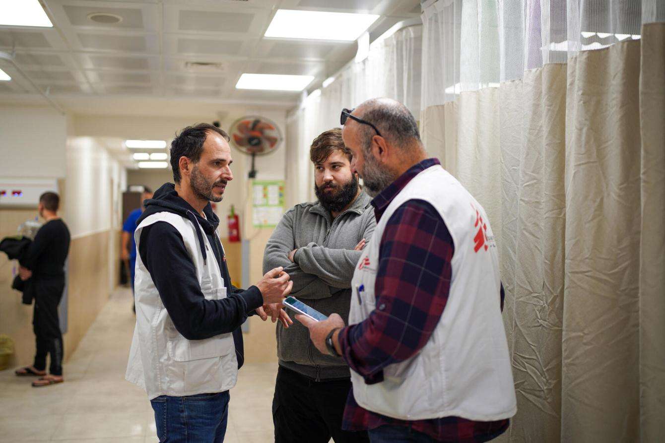 MSF International President Christos Christou visits Khalil Suleiman Hospital in Jenin, West Bank