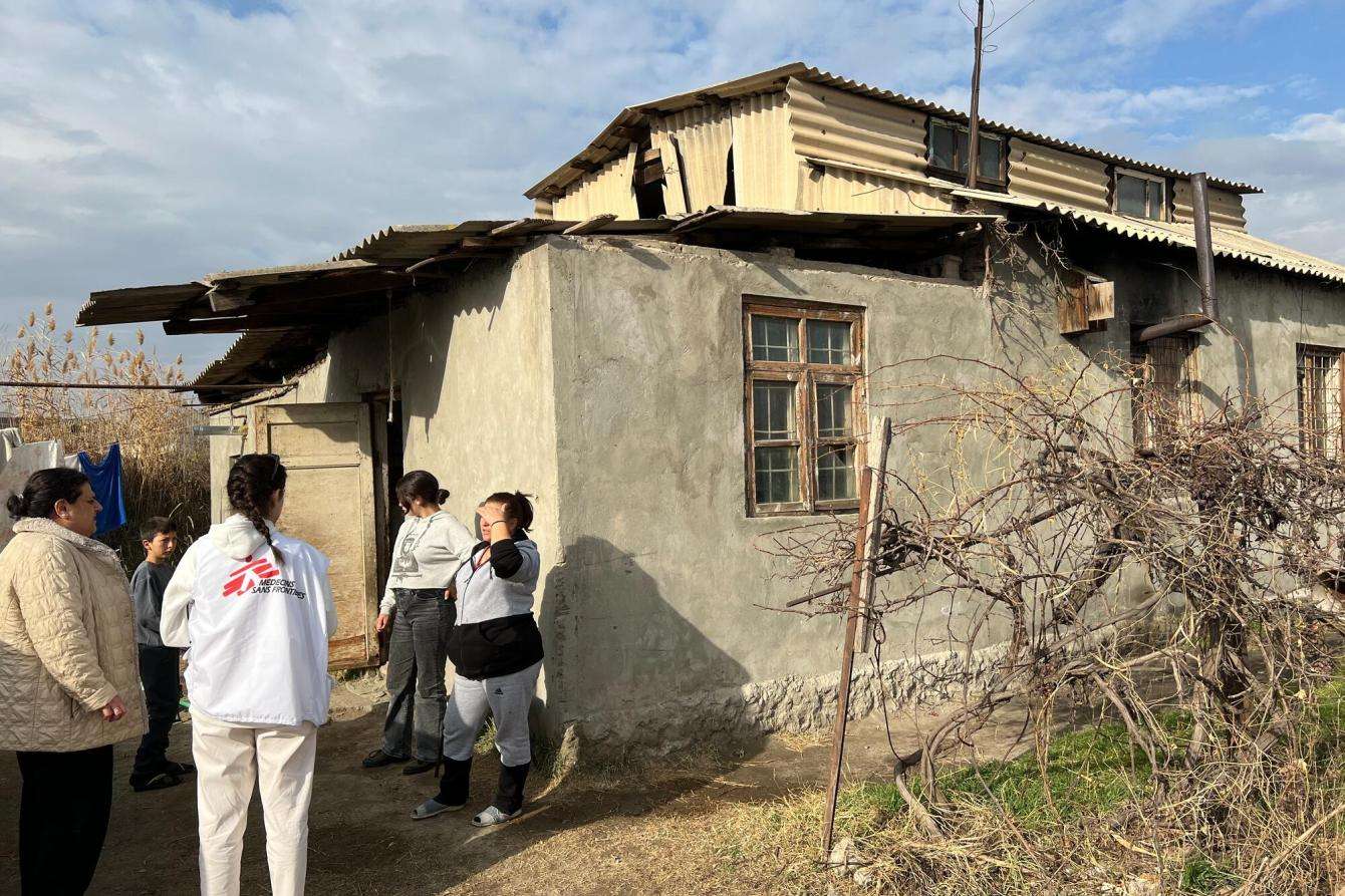 MSF mental health teams visit a home in Armenia in response to displacement from Nagorno-Karabakh.