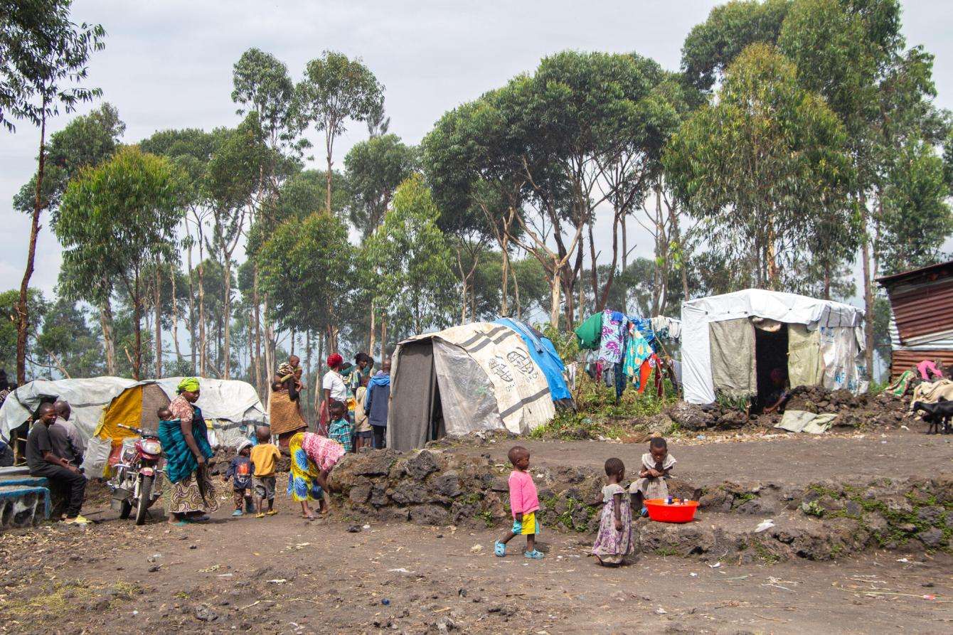A displacement site in eastern Democratic Republic of Congo.