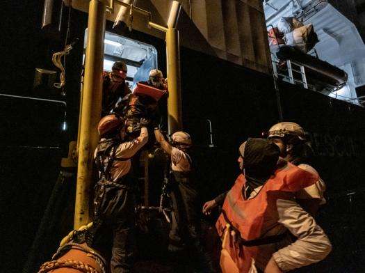 MSF search and rescue teams on the Mediterranean