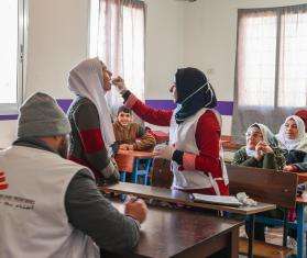 MSF teams vaccinate people in Lebanon.
