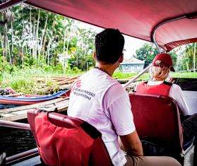 MSF teams travel by boat to reach Amazonian riverside communities in Brazil.