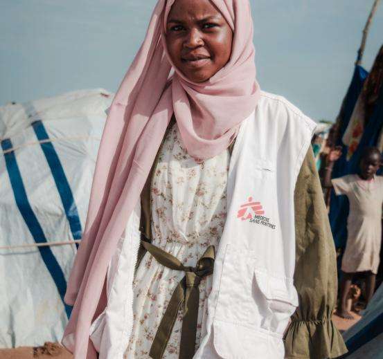 Sijood, a Sudanese refugee and MSF health promoter in Chad.