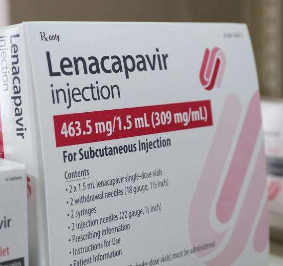 A box of the HIV prevention medication lenacapavir.